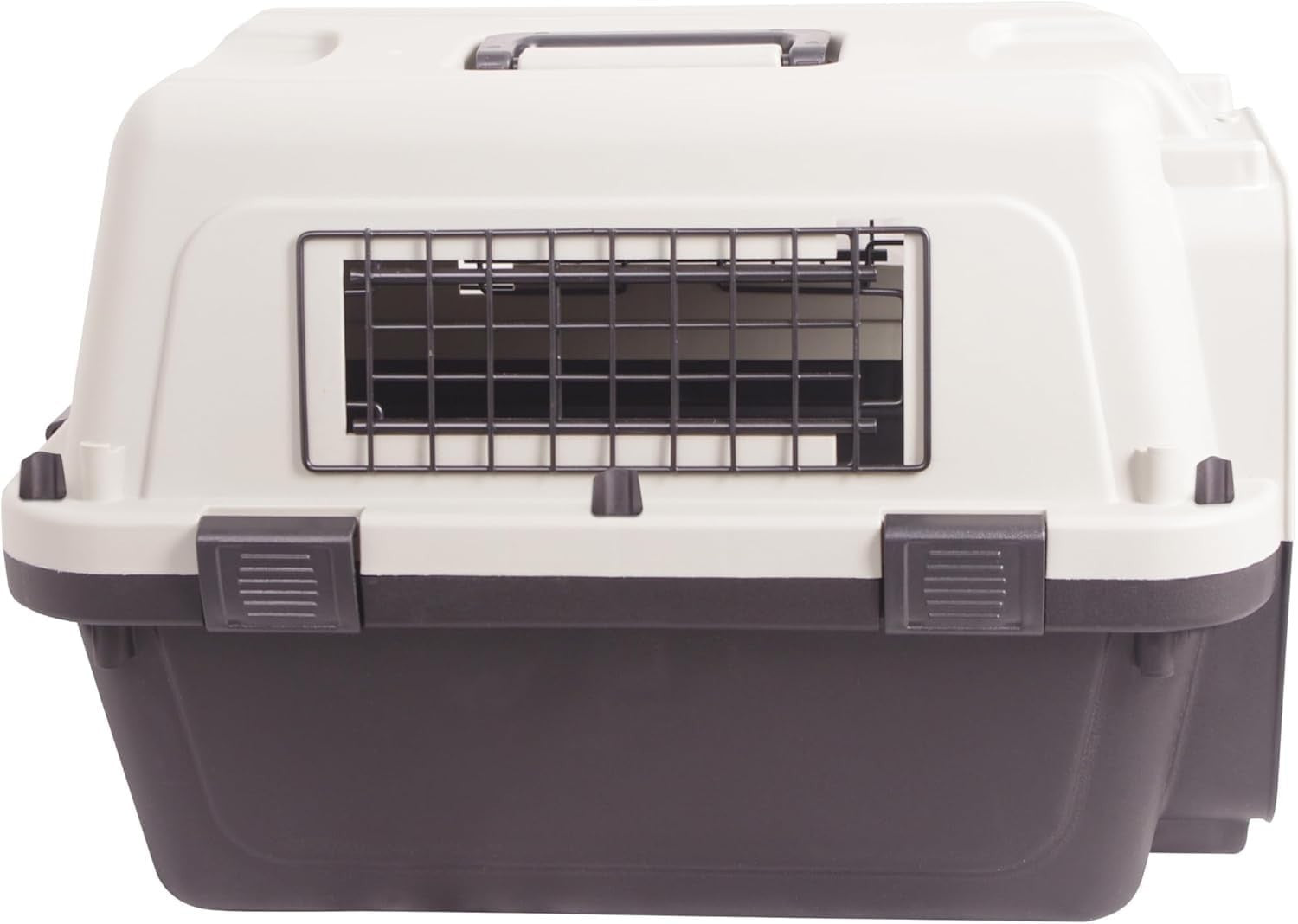 Portable Durable Plastic Dog Cat Travel Crate with Wire Door – Collapsible