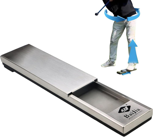Golf Swing Trainer Pedal Power Rotation Training Aid Stainless Steel