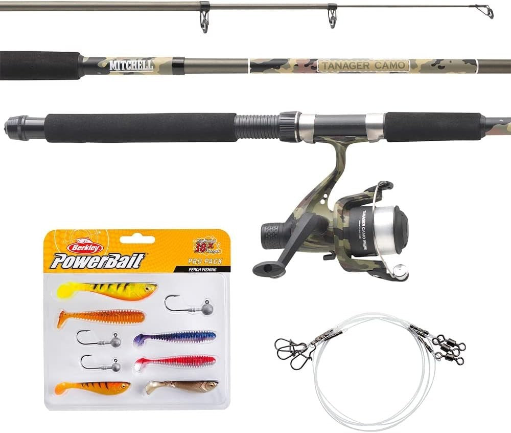 Telescopic 2.1M Rod & Reel Fishing Combo with Line & Lures for Trout & Perch