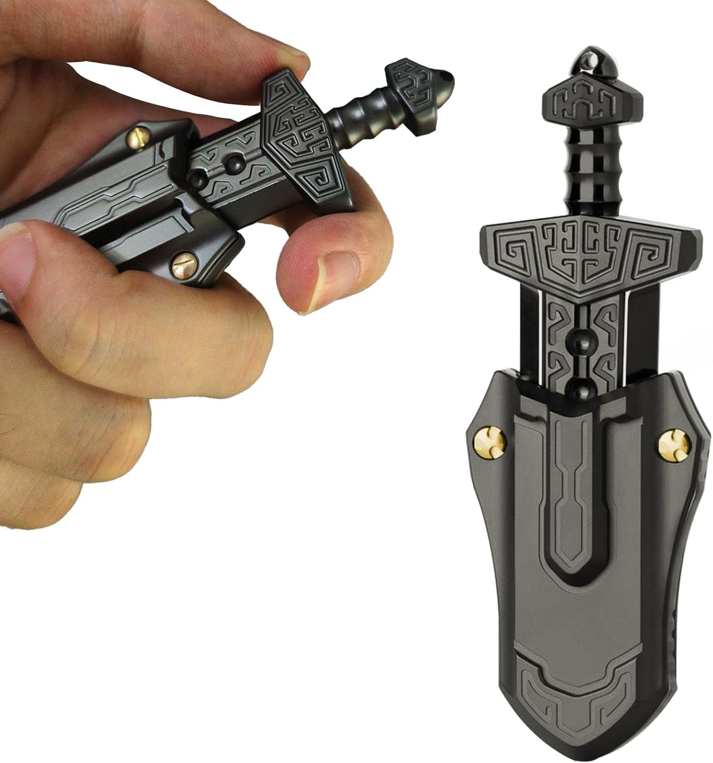 Sword Style Fidget Slider Metal EDC Stress Relief Clicker