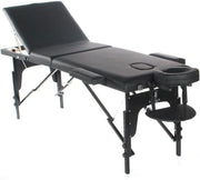 Portable Foldable Massage Table Beauty Salon Therapy Tattoo Bed Black 185cm