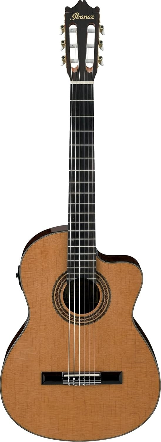 Electro Classical Cutaway Guitar Spruce Top Amber High Gloss