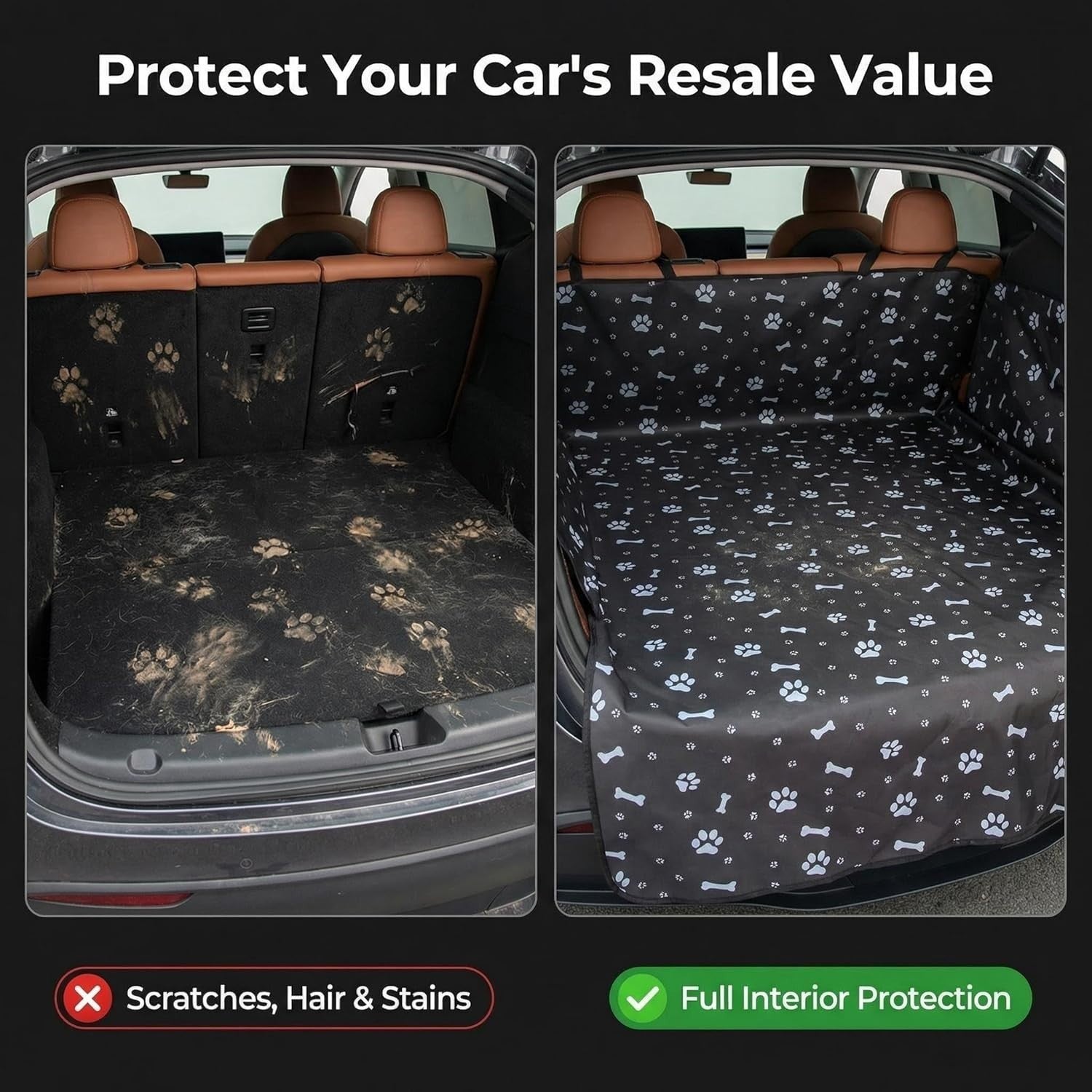 Waterproof Dog Car Boot Protector Non Slip Boot Liner 185x105cm SUV