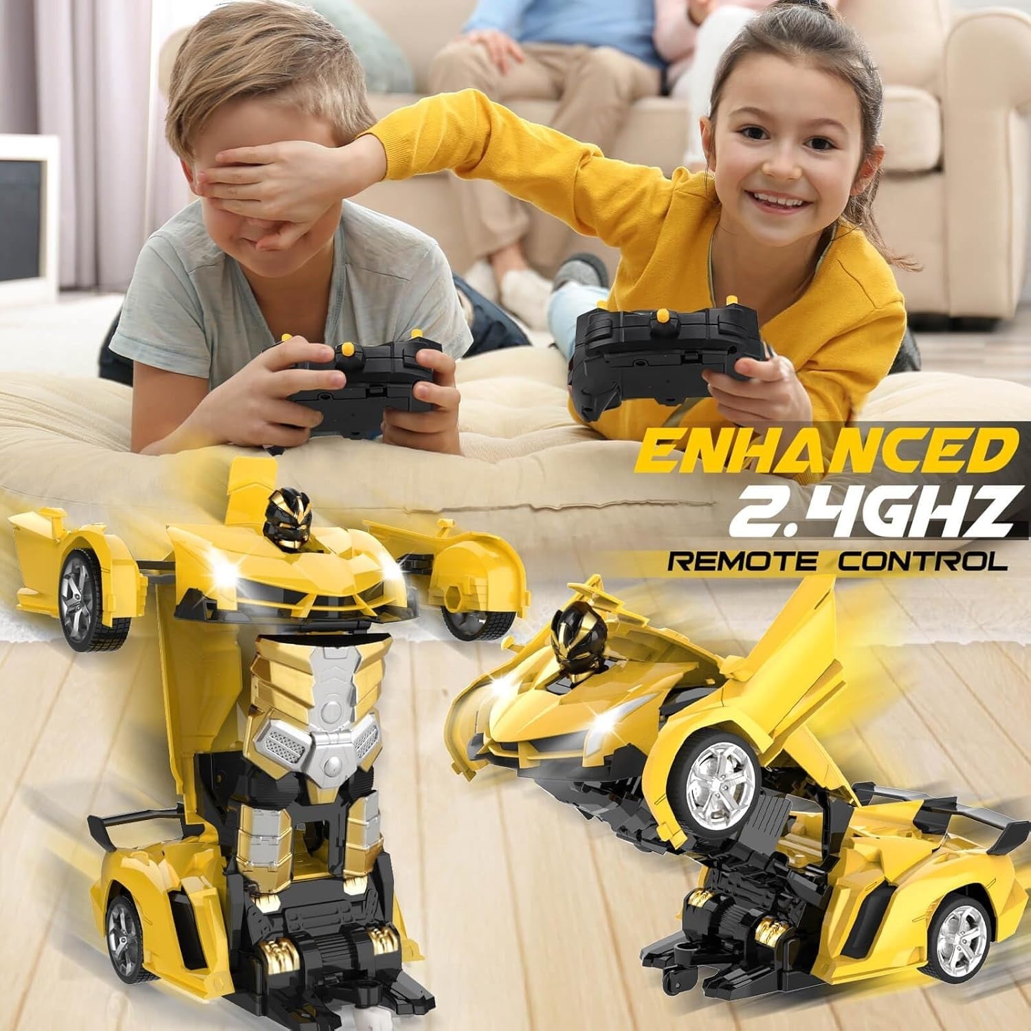 Transforming Robot RC Car 360° Drift Toy – Remote Control Gift for Kids 3–8+