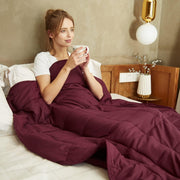 Burgundy Weighted Blanket 120x180cm 6.8kg for Insomnia & Stress Relief