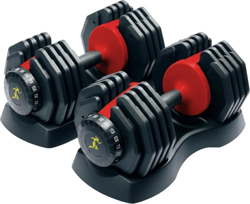 2.5–25KG Adjustable Smart Dumbbells Pair Dial System Non-Slip Home Gym