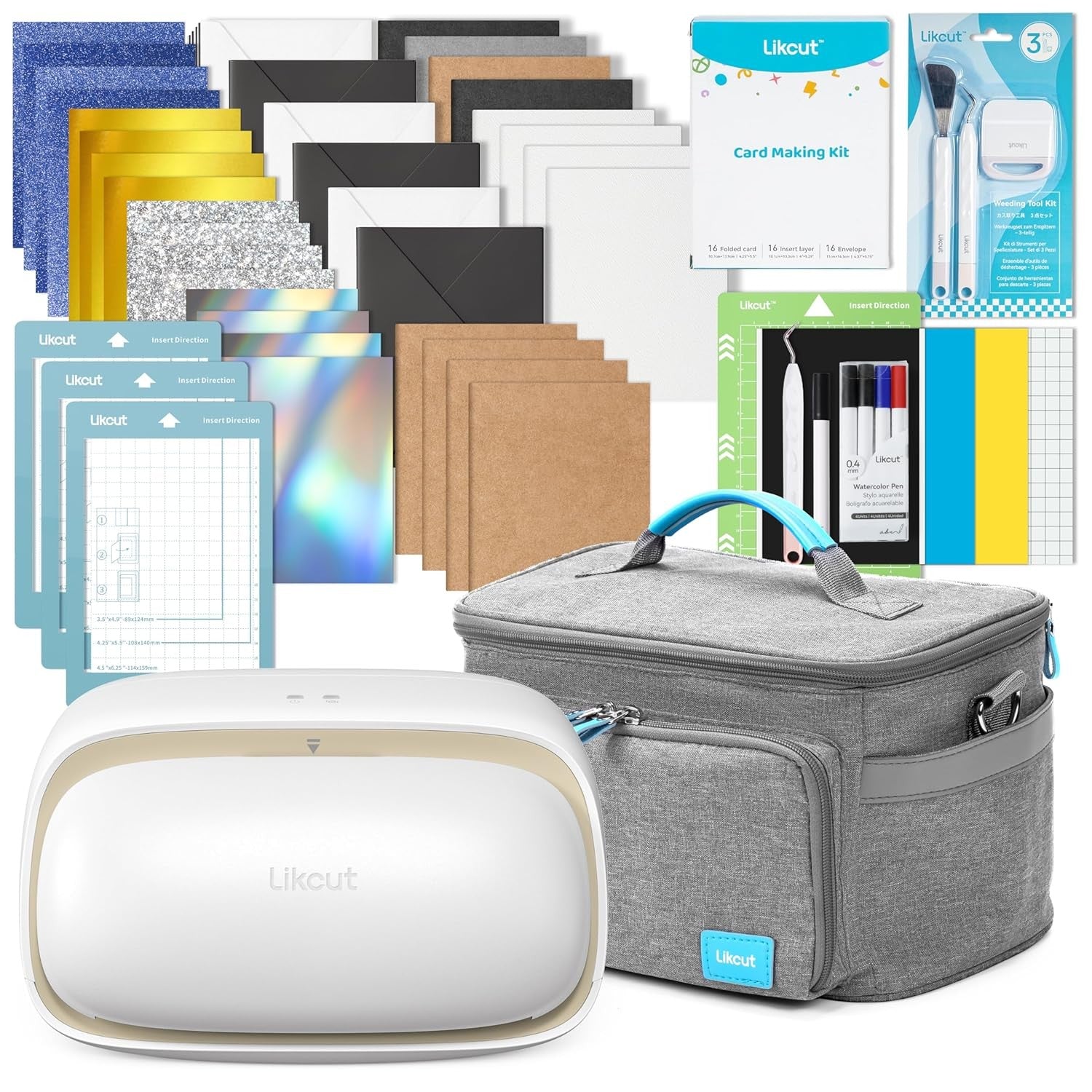 Portable Vinyl Cutter Machine Cardstock Sticker Maker Craft Bundle