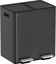 30L Dual Kitchen Recycling Bin 2x15L Steel Pedal