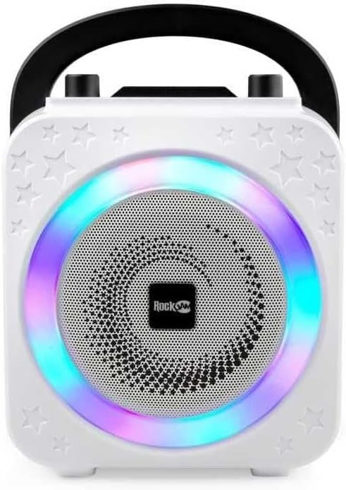 Bluetooth Karaoke Machine 10W with 2 Mics LED Party Speaker