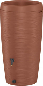 240L Terracotta Rainwater Tank with Planter Top Tap Connector Kit Garden Barrel