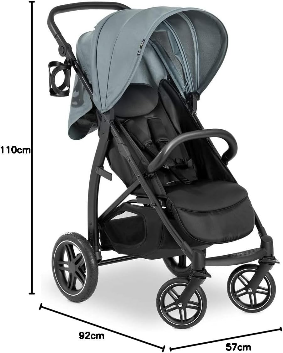 Compact Baby Pushchair One Hand Fold Reclining UPF50+ Buggy 22kg