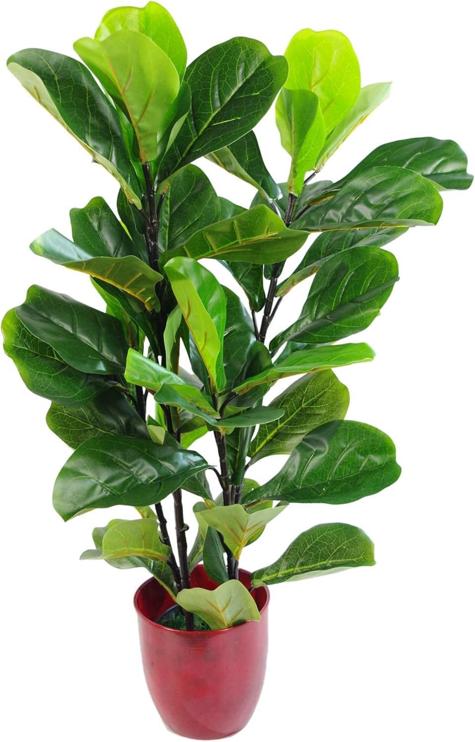 90cm Artificial Fiddle Fig Tree in Weighted Pot Faux Indoor Plant Home Decor