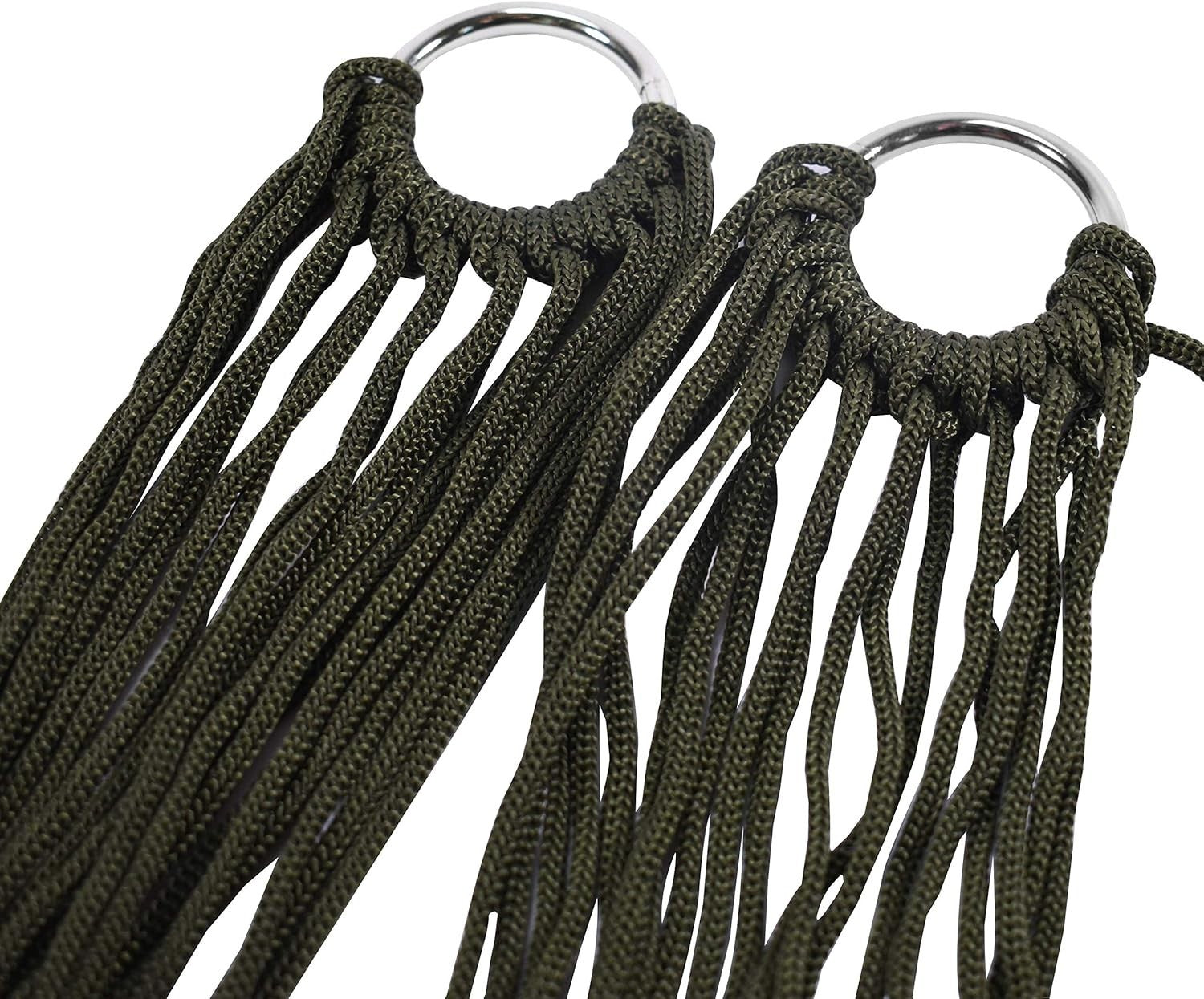 Heavy-Duty Nylon Camping Hammock with Metal Rings – Portable & Durable