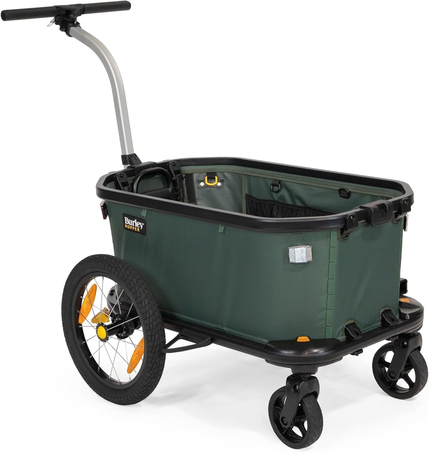 Cargo Bike Trailer Stroller Wagon Foldable Heavy Duty Transport Cart Emerald