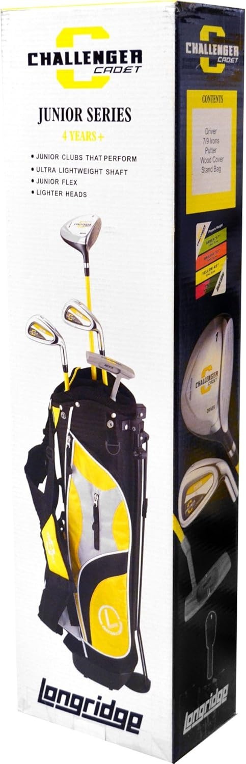 Junior Golf Club Set Ages 4+ Right Hand Driver Irons Putter Stand Bag