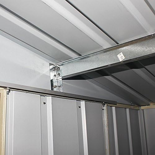 Metal Garden Storage Shed 8x8ft Waterproof Outdoor Shed with Apex Roof Green