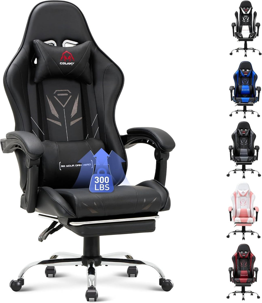 Gaming Chair High Back Footrest Swivel Recliner Office Computer Desk Seat