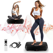 Dual Motor Vibration Plate Exercise Machine 120 Speeds 450LB Home Gym