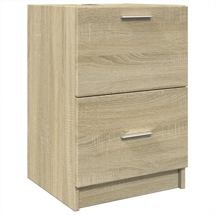 Sonoma Oak Bathroom Sink Cabinet 40x37x59cm Modern Under Sink Storage Unit