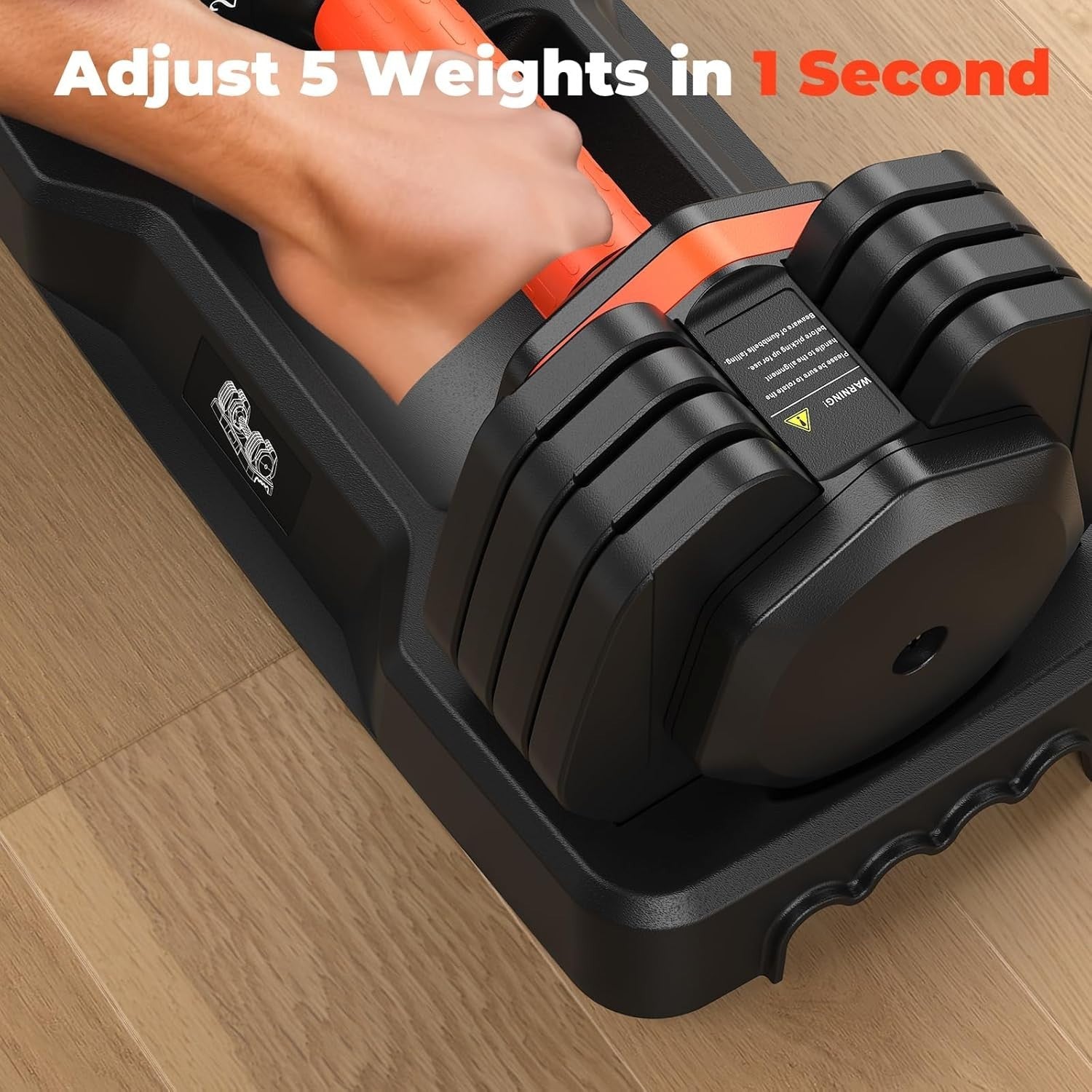 55LB Adjustable Dumbbells Set Quick Dial Space Saving Home Gym Weights