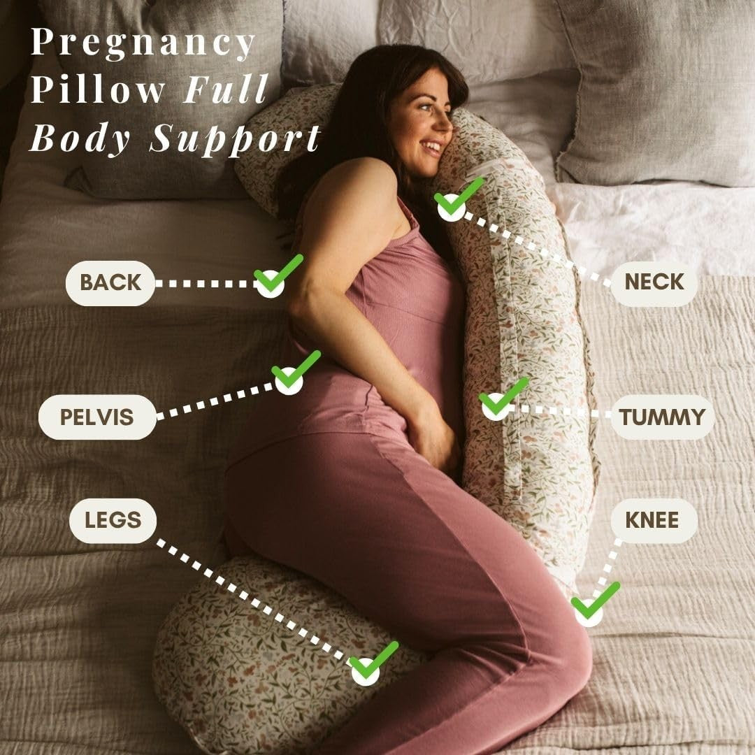 U Shape Pregnancy Pillow Full Body Support for Sleep Nursing & Maternity
