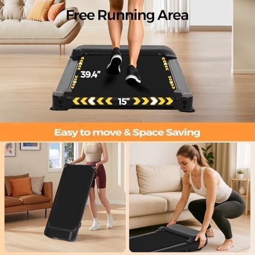 Chiidou Under Desk Walking Pad Treadmill 0.6-4 mph Incline LED