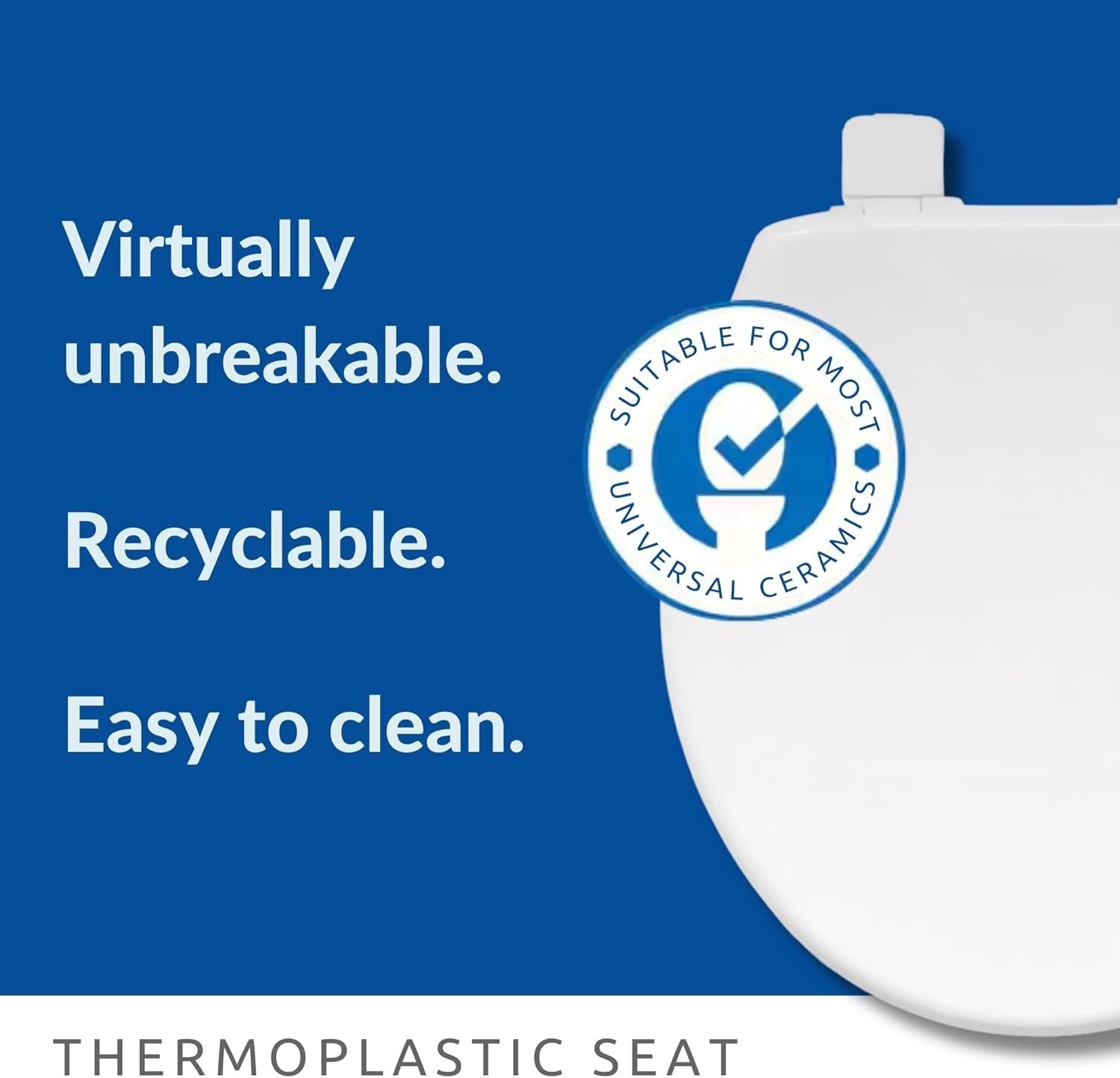 White Soft Close Toilet Seat | Ultra Fix, Adjustable Hinges, Easy Clean