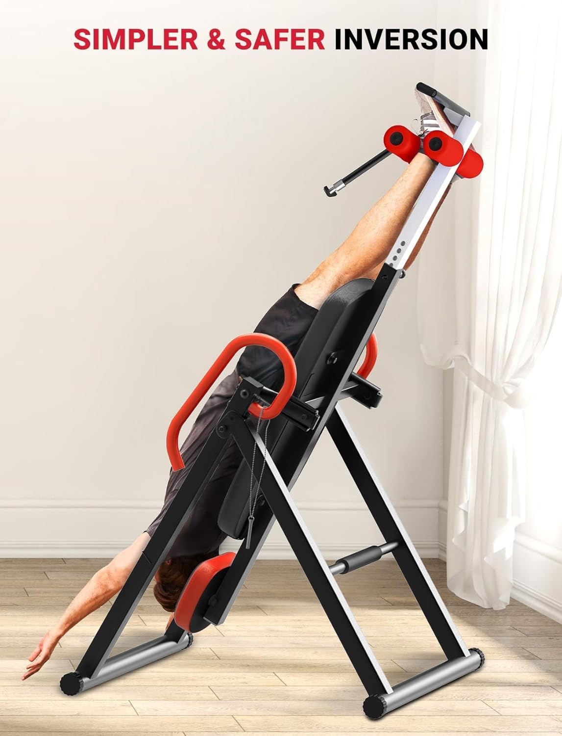 Heavy Duty Inversion Table 300lb Adjustable Back Stretcher