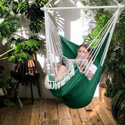 Hammock Chair with Footrest & Cushions | 550lbs Heavy Duty Indoor Outdoor Seat