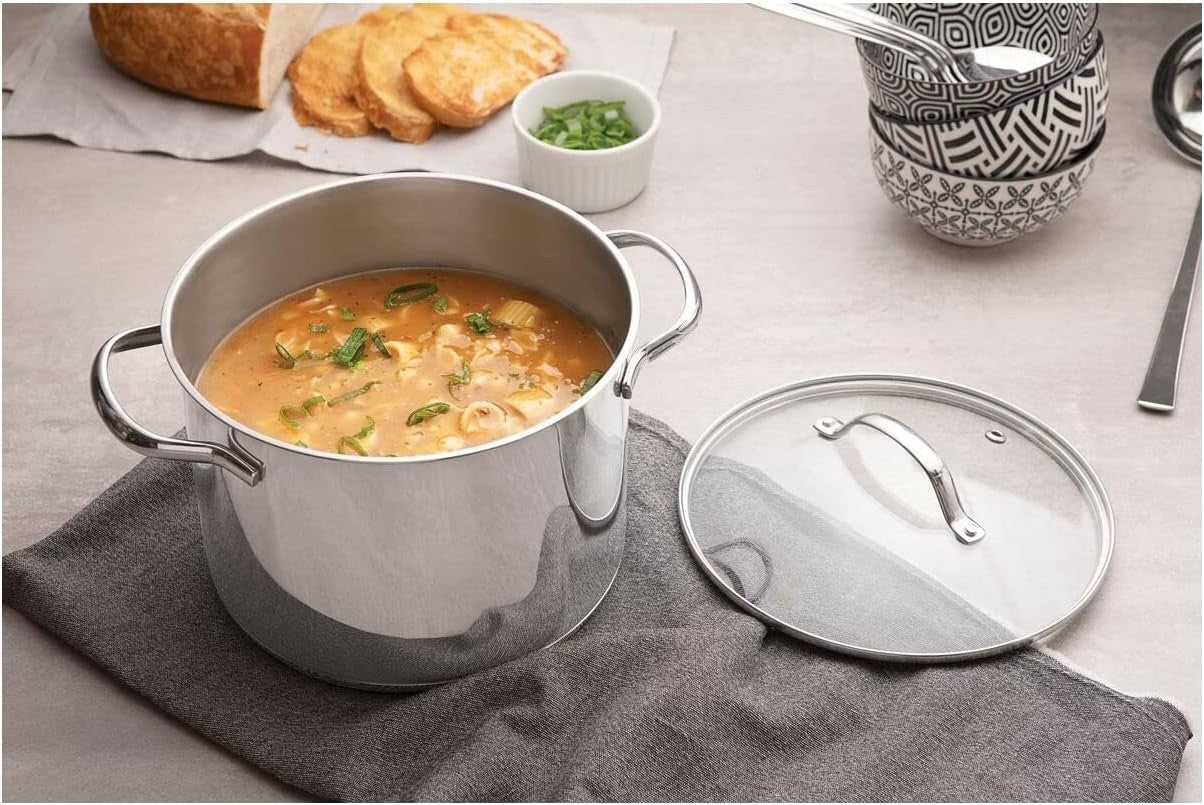 4Pcs Stainless Steel Cookware Set with Lids Induction & Dishwasher Safe
