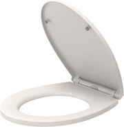 Oval Toilet Seat White Soft Close Quick Release PP Dual Fix Top & Bottom
