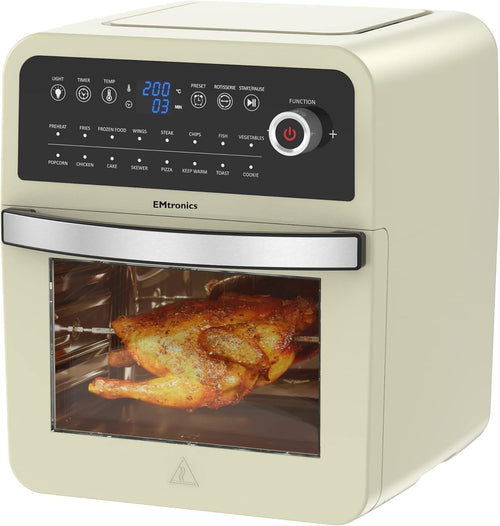 Large 12L Air Fryer Oven Combi Rotisserie Grill | 16 Presets | Oil-Free Cooking
