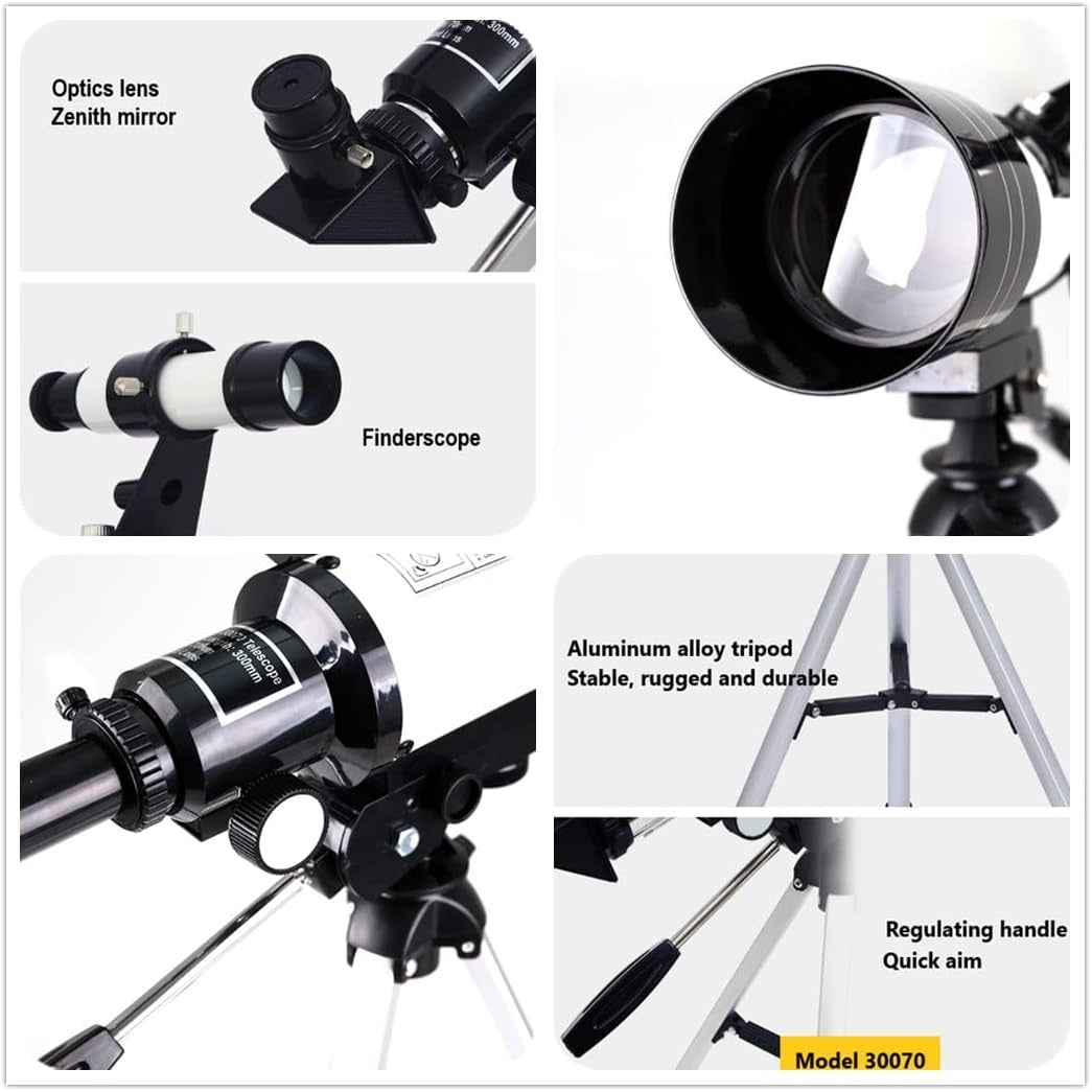 70mm Beginner Telescope 150X Magnification with Tripod & Finder Scope