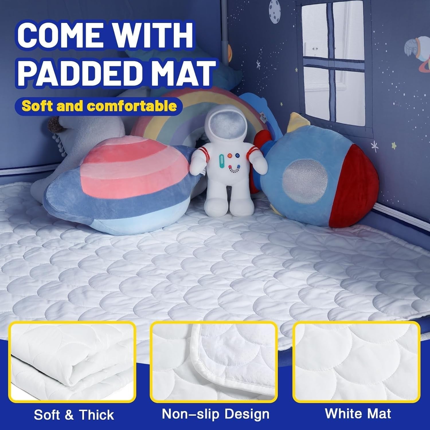 Kids Space Play Tent Indoor Outdoor w/ Mat Large Playhouse Toddler Gift