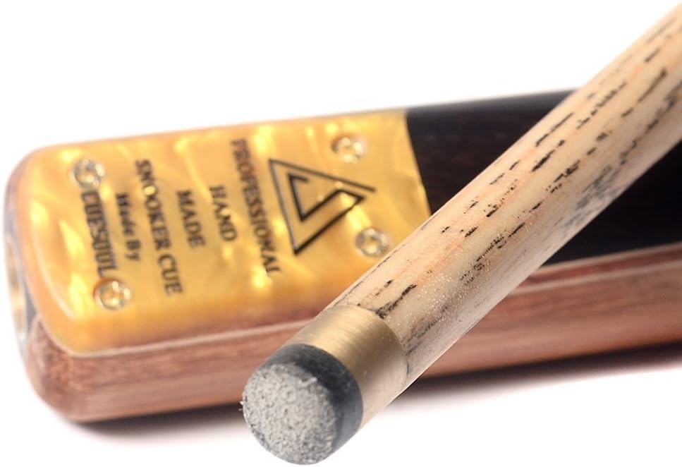 57in 3/4 Snooker Cue 18oz 9.5mm Tip Walnut Ash w Extensions