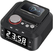 Wireless Charging Alarm Clock Radio 15W Fast Charge LED Night Light Speaker