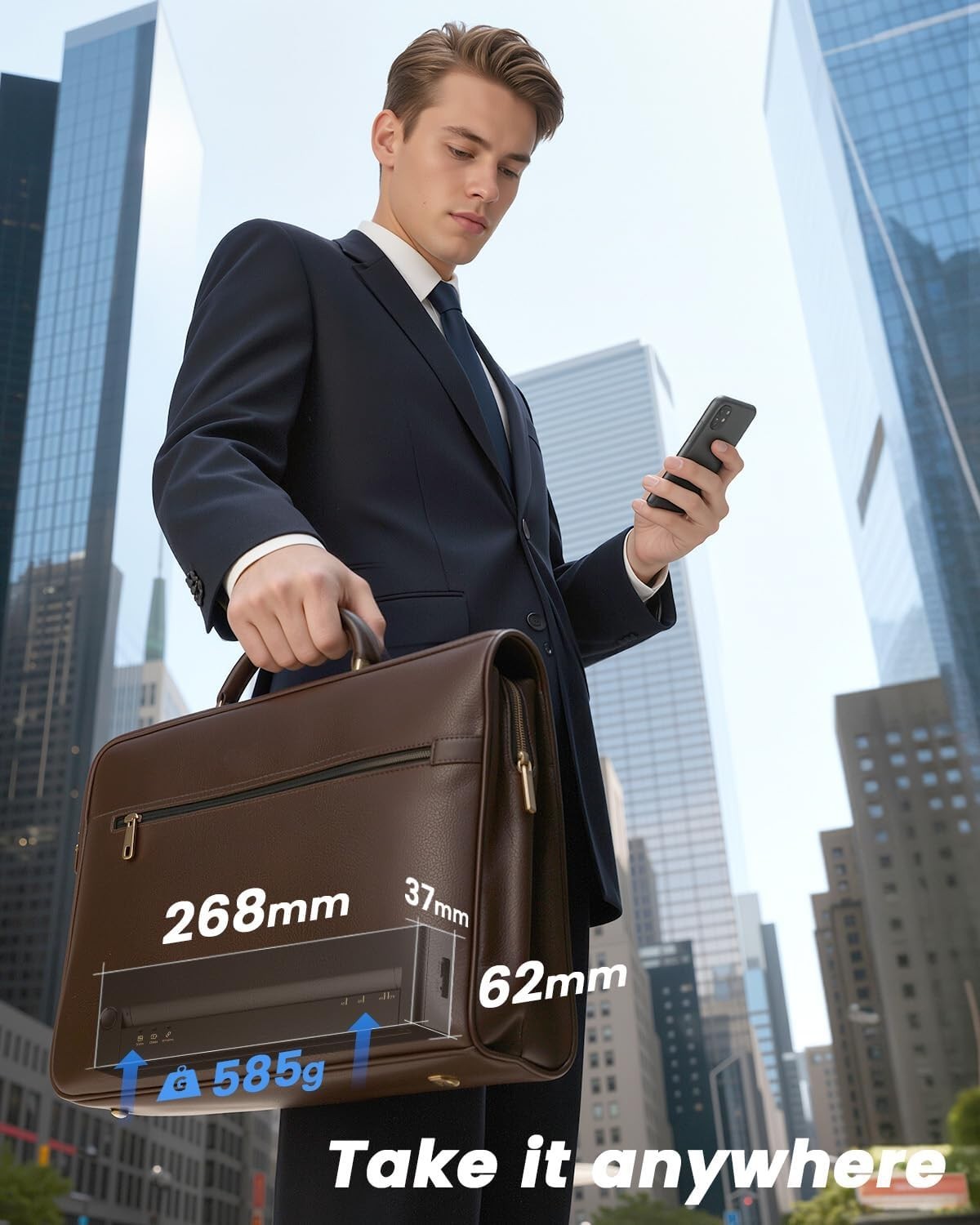 Black Portable Thermal Printer A4/A5/B5 Wireless Inkless Bluetooth Printer