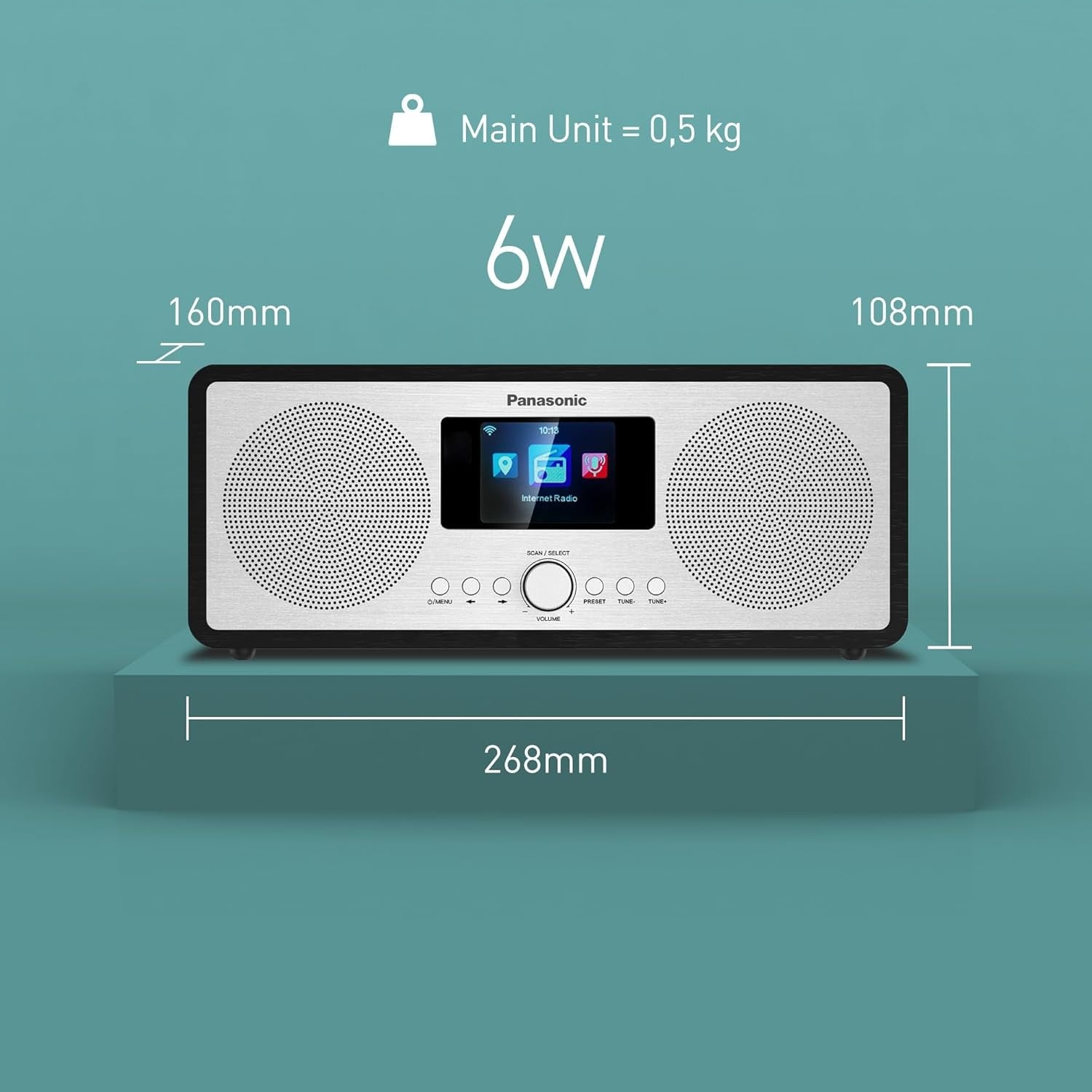 Internet DAB+ FM Radio Bluetooth WiFi Remote USB Alarm Stereo Speaker