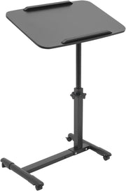 Overbed Table Laptop Desk Adjustable Height Rolling Bedside Stand 60x40cm
