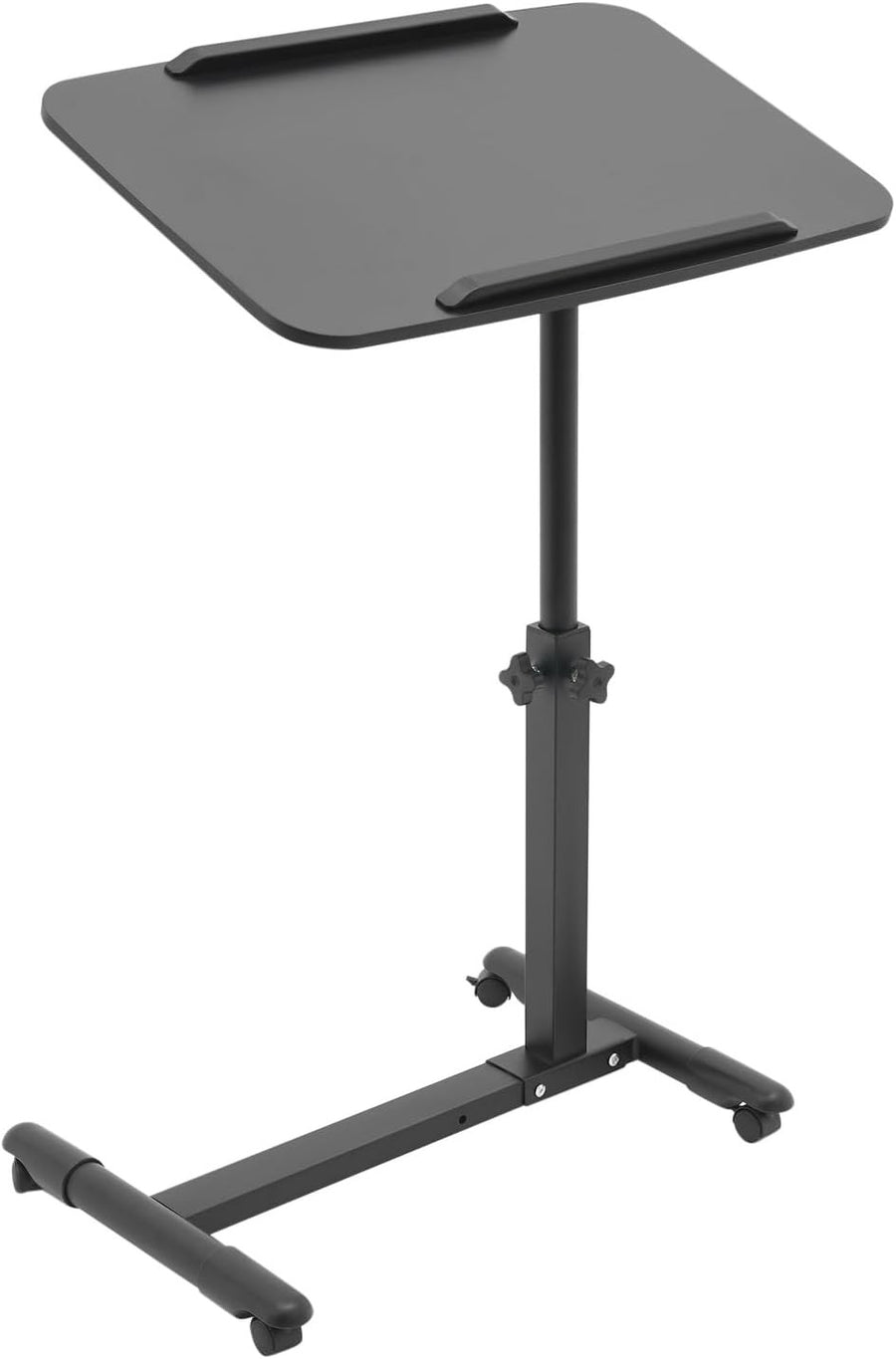 Overbed Table Laptop Desk Adjustable Height Rolling Bedside Stand 60x40cm