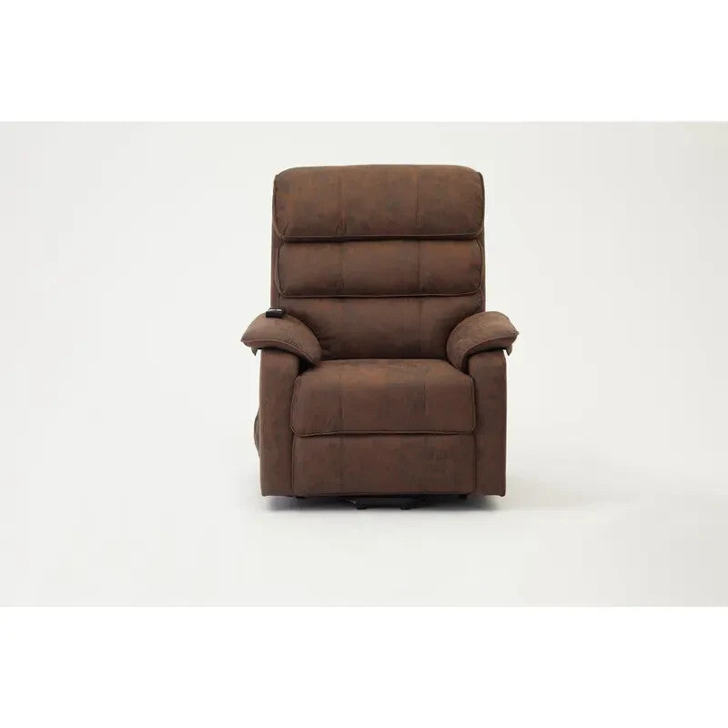 Brown Electric Riser Recliner Armchair with Lift & Remote | Faux Leather