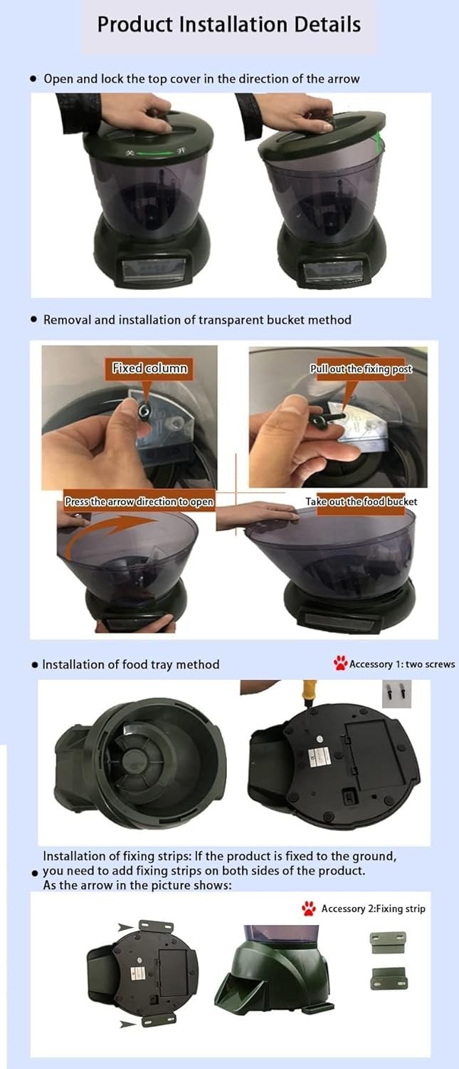 Automatic Pond Fish Feeder 4.5L Timer LCD Battery Powered Weatherproof