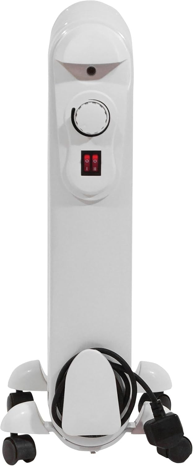 1500W Oil-Filled Radiator 7-Fin Electric Heater Adjustable Thermostat