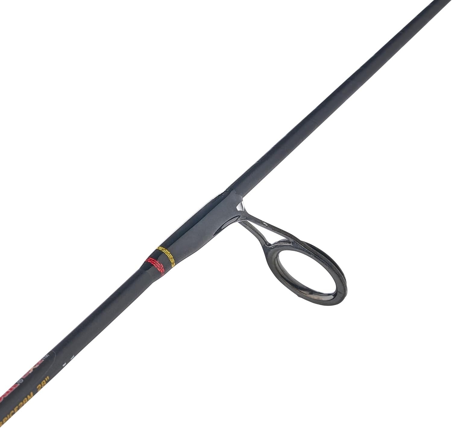 36" Ice Fishing Rod & Reel Combo Light Action Spinning, Black/Red