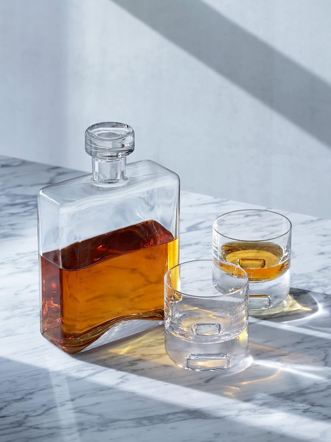 Luxury Crystal Whisky Decanter Set with Tumblers | Mouthblown Handmade Glass