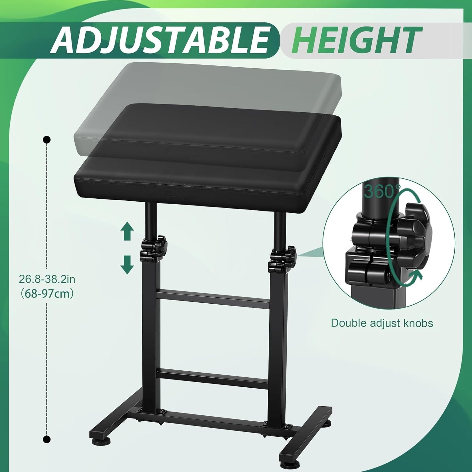 XXL Tattoo Armrest Stand Adjustable Height Angle Heavy Duty Padded Arm Rest