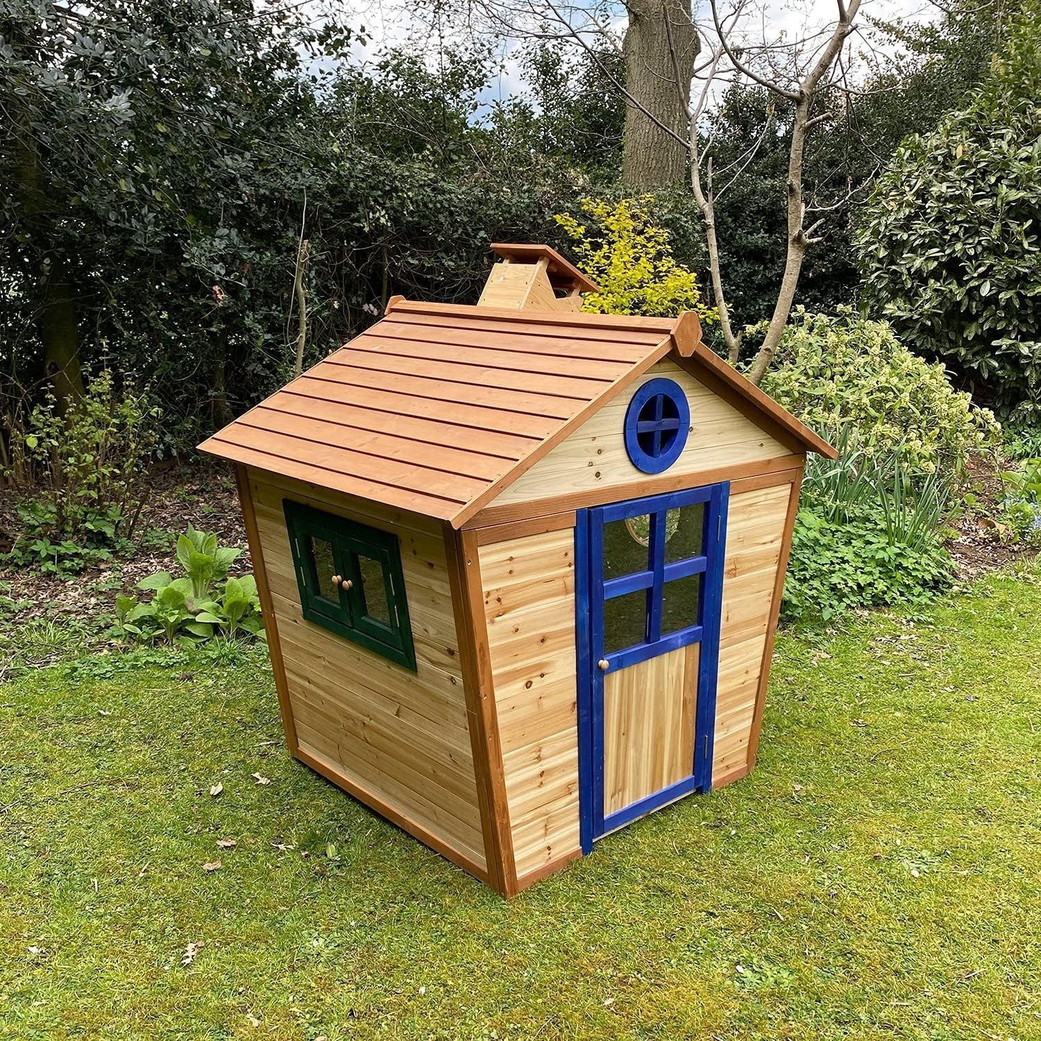 Wooden Kids Playhouse Outdoor Garden Lodge Wendy House Small