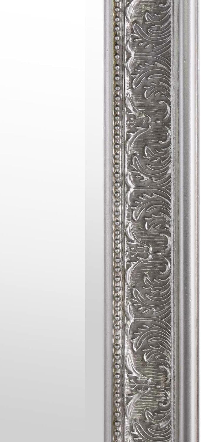 Large Antique Silver Full Length Wall Mirror 160x73cm Bevelled Glass