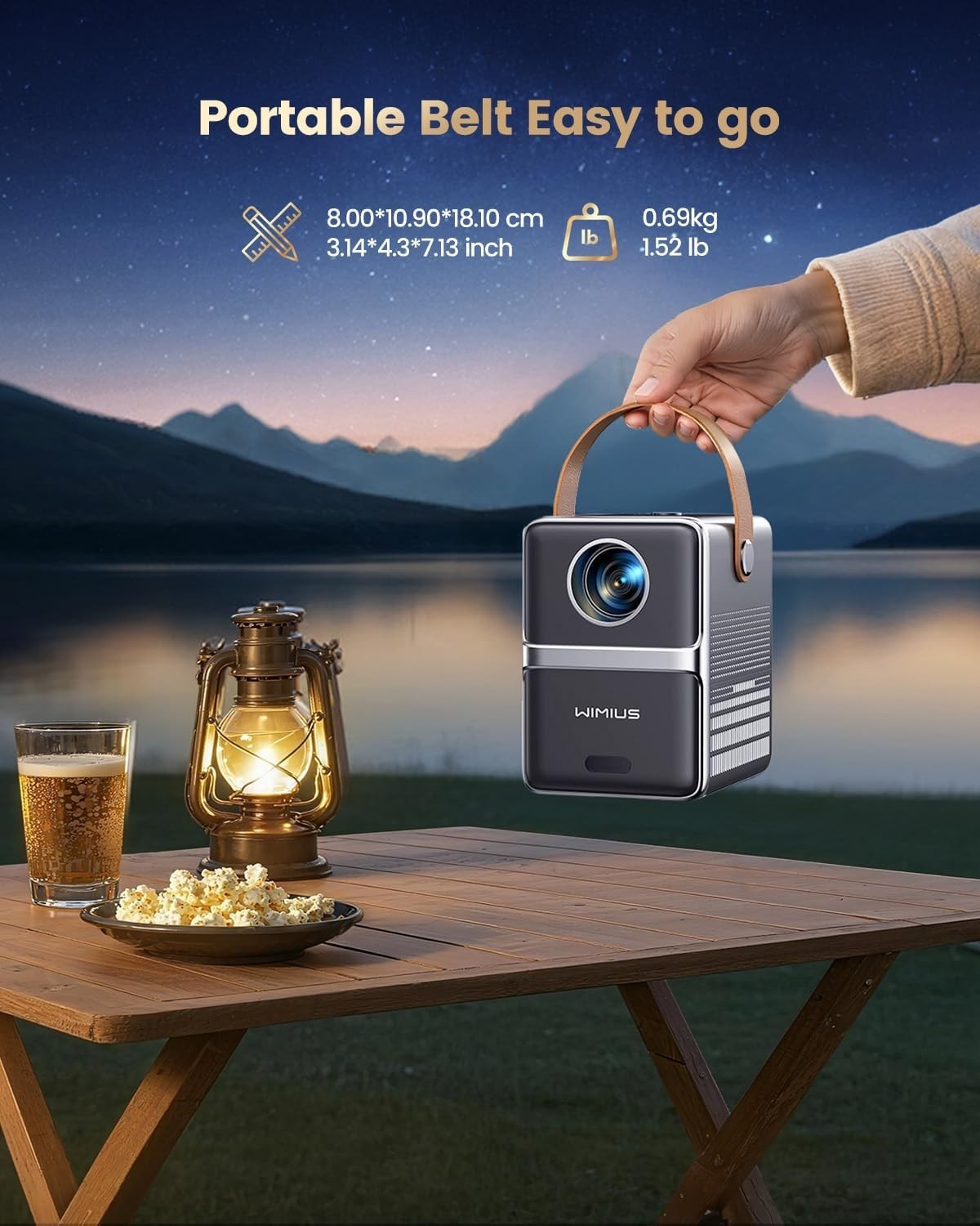Netflix Dolby 1080P Smart Projector WiFi 6 Bluetooth Short Throw