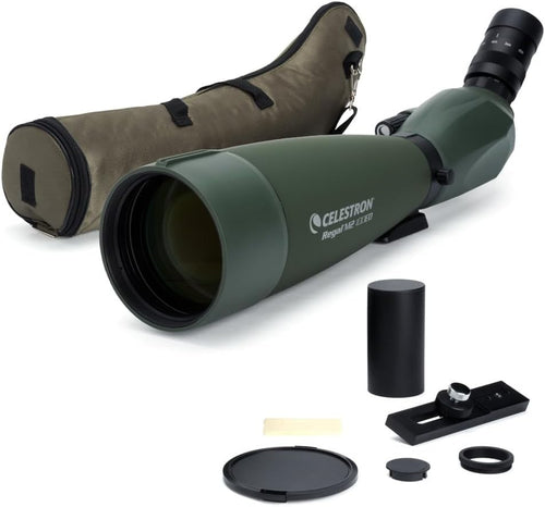 22-67x100 ED Spotting Scope Angled Zoom Waterproof HD Optics Birdwatching